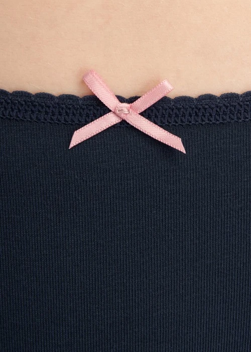 Make a Wish．Mid Rise Cotton Picot Elastic Brief Panty(Tiny Blessing Flowers)