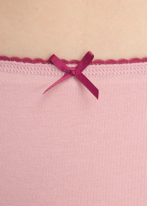 Make a Wish．Mid Rise Cotton Picot Elastic Brief Panty(Tiny Blessing Flowers)
