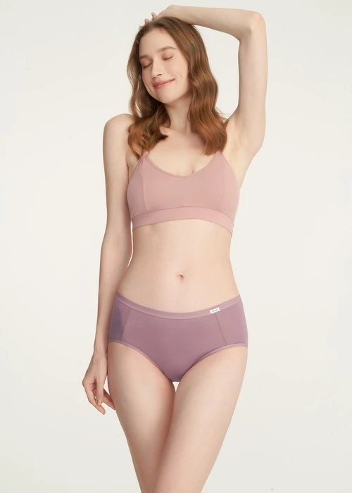 經典純色．高腰三角內褲（復古玫瑰）