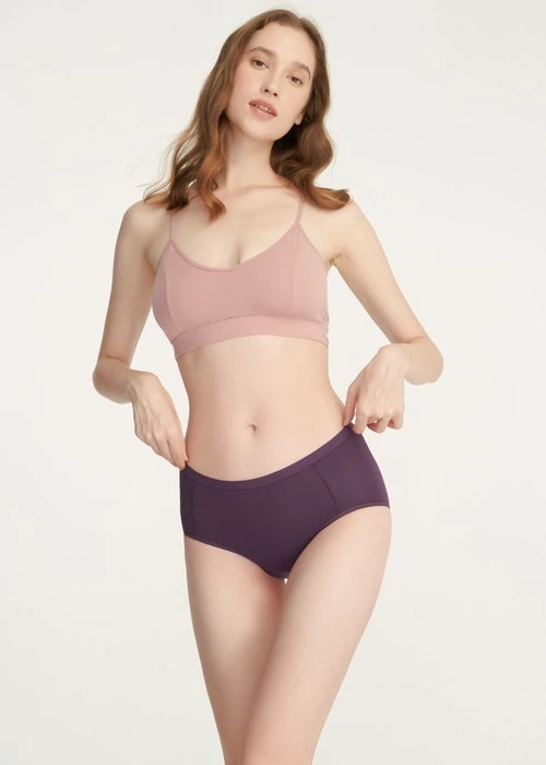 XXL 花開好運．高腰三角內褲(釉瓷藍-有錢花)