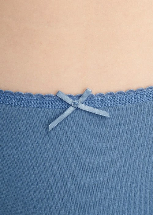 Make a Wish．Mid Rise Cotton Picot Elastic Brief Panty(Tiny Blessing Flowers)