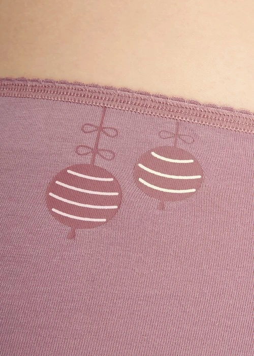 花開好運．花邊高腰三角內褲(釉瓷藍-煙花)