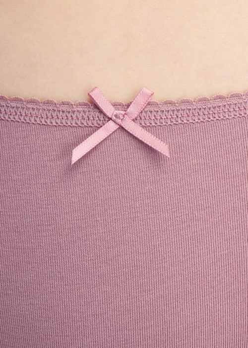 Make a Wish．Mid Rise Cotton Picot Elastic Brief Panty(Tiny Blessing Flowers)