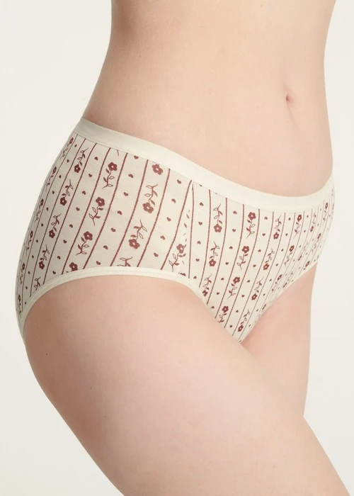 Make a Wish．Mid Rise Cotton Brief Panty(Total Eclipse)