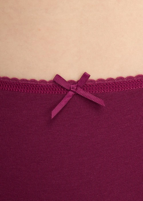 Make a Wish．Mid Rise Cotton Picot Elastic Brief Panty(Tiny Blessing Flowers)