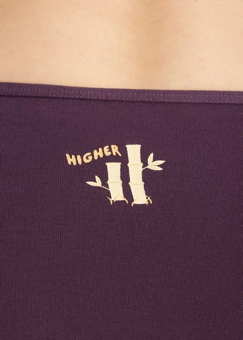 花開好運．細邊高腰三角內褲(黑栗紫-節節高升)