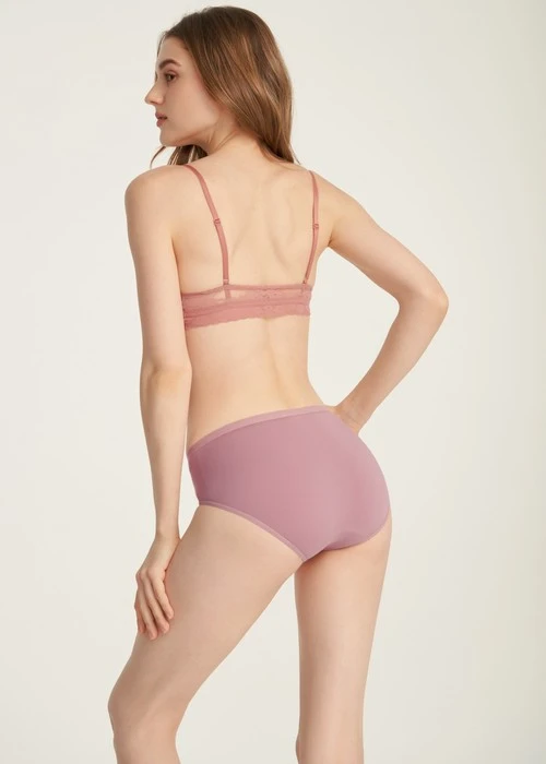 Classic．Mid Rise Cotton Brief Panty(Blue Shadow)