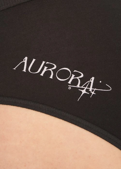 Winter Breath．Mid Rise Cotton Brief Panty(Total Eclipse)