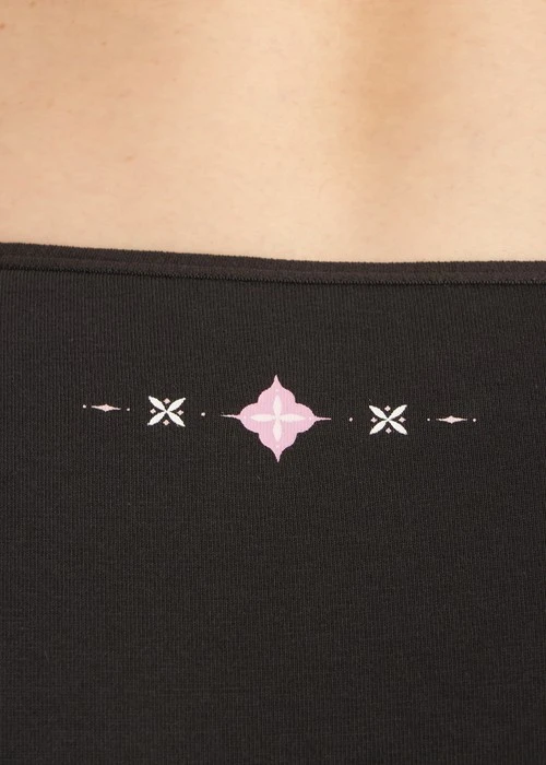 心願．細邊低腰三角內褲（黑-花影）