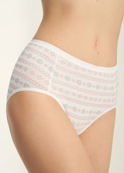 Nordic．High Rise Cotton Brief Panty(Sea Fog)