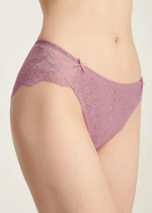 經典純色．訂製高衩中腰三角內褲（復古玫瑰）