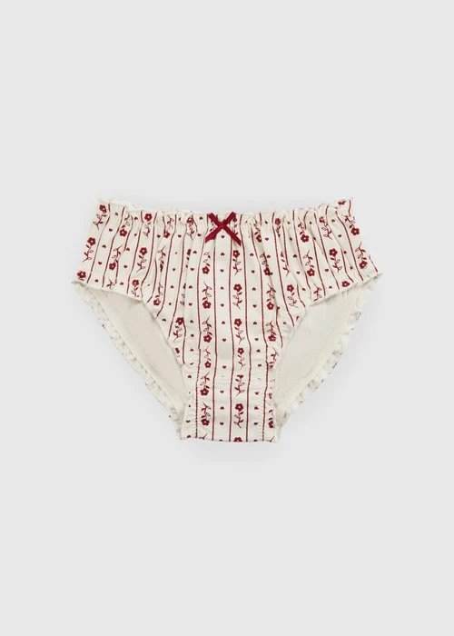 女童三入組_ 抗菌系列．抓皺花苞三角內褲(小小願望)