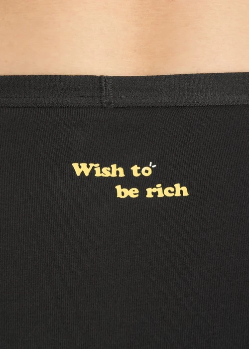 Blossom Luck．Mid Rise Cotton Hipster Panty（Black）