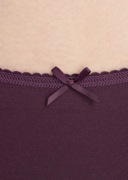 Make a Wish．Mid Rise Cotton Picot Elastic Brief Panty(Tiny Blessing Flowers)