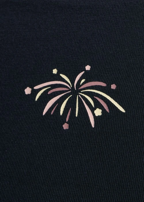 花開好運．花邊高腰三角內褲（釉瓷藍-煙花）