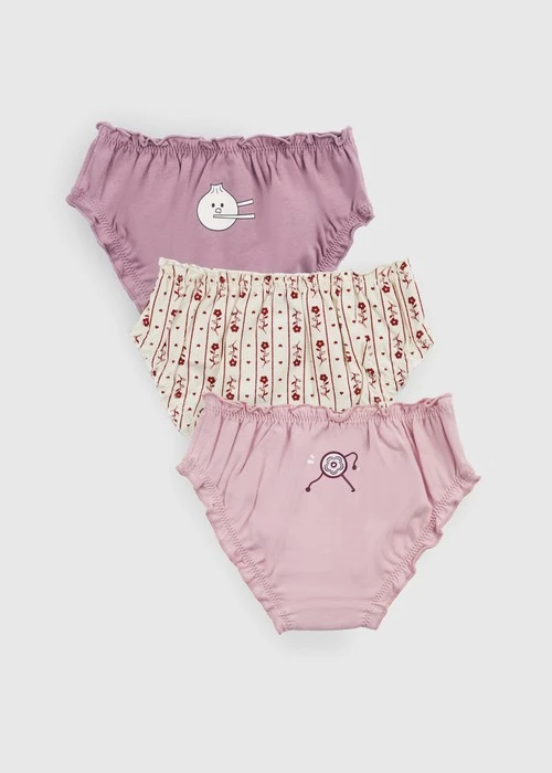 女童三入組_ 抗菌系列．抓皺花苞三角內褲（小小願望）