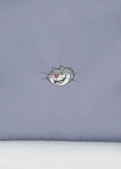 迪士尼貓狗系列．抽繩包袋(灰粉-瑪莉貓)