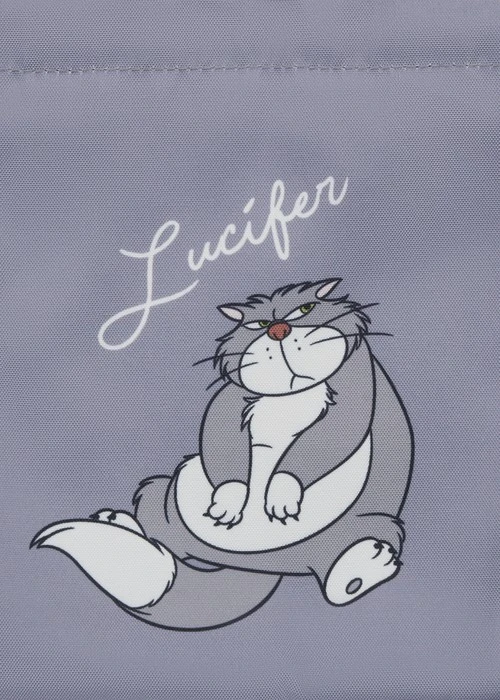 迪士尼貓狗系列．抽繩包袋（灰紫-魯斯佛）