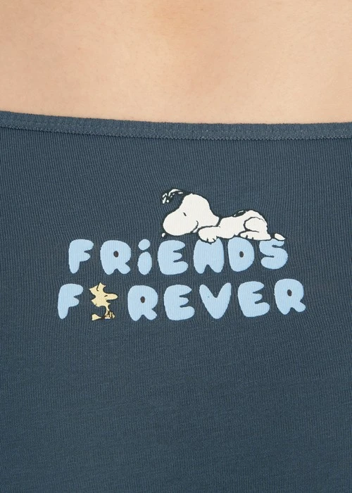 史努比系列．細邊中腰三角內褲（獵戶藍-好朋友）