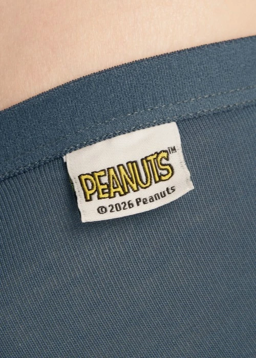 史努比系列．高腰生理褲(淺麻灰-暈倒)