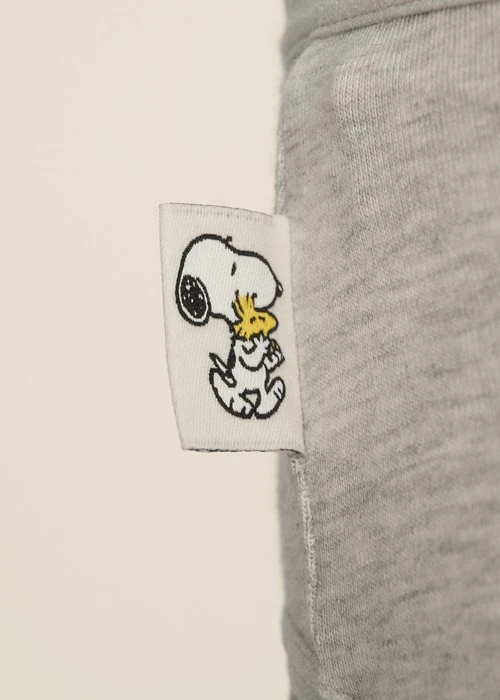 XXL SNOOPY  Series．Mid Rise Cotton Brief Panty(Heather Gray)