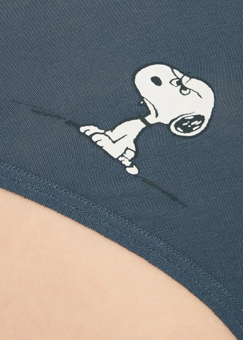 史努比系列．高腰生理褲（獵戶藍-皺眉史努比）