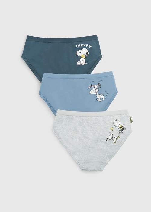 女童三入組_ 史努比系列．緊帶三角內褲（Happy Snoopy）