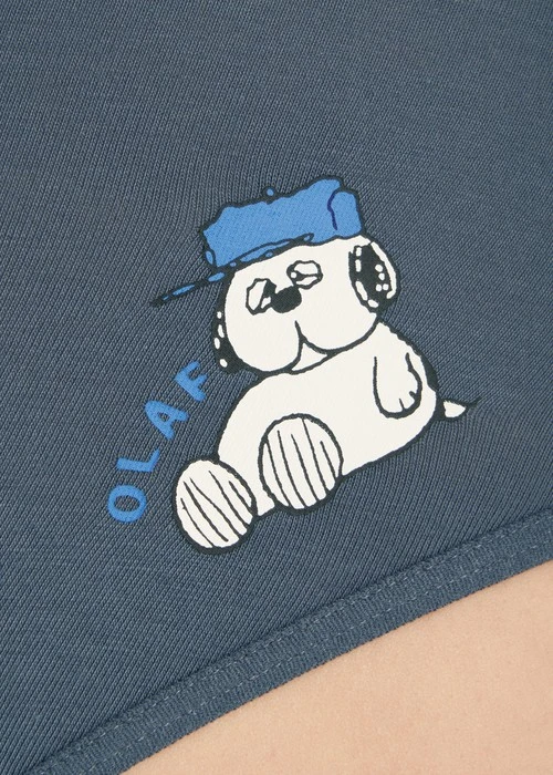 XXL 史努比系列．中腰三角內褲(獵戶藍-歐拉夫)