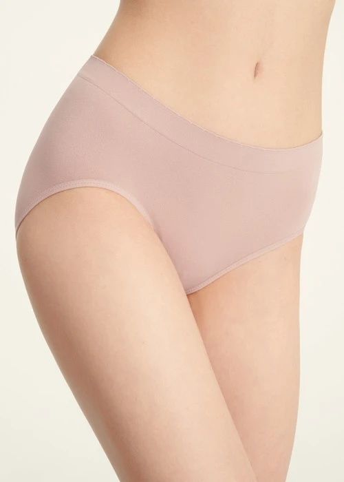 無縫抗菌系列．高腰三角無縫內褲(絨粉)