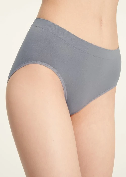 無縫抗菌系列．高腰三角無縫內褲(絨粉)