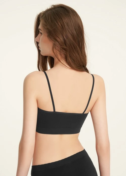 無縫系列．一片杯無縫平口短版Bra top(香料紫)