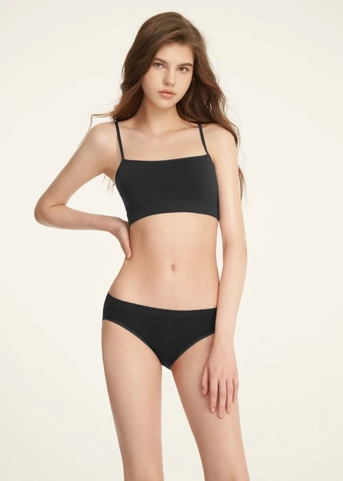 無縫抗菌系列．低腰三角無縫內褲(絨粉)