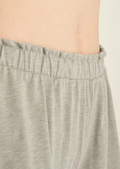 成套_史努比系列．圓領落肩短袖上衣(淺麻灰-三兄弟)