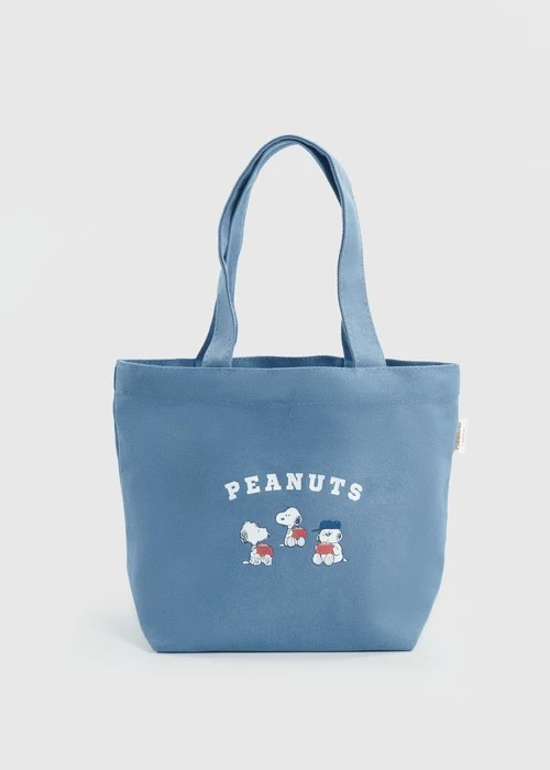 史努比系列．手提袋（灰藍-三兄弟）