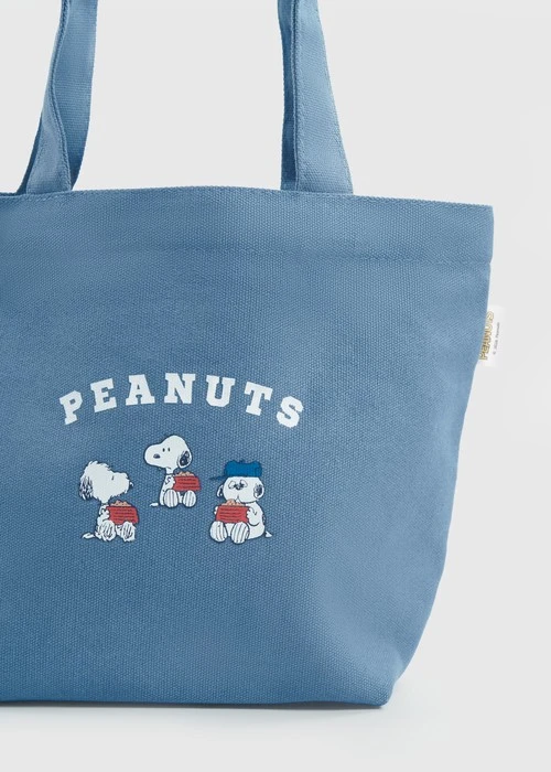 史努比系列．手提袋（灰藍-三兄弟）