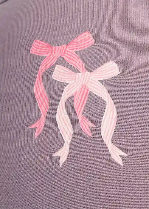 Lover's Whisper．細邊高腰三角內褲(藕紫-雙蝴蝶結)