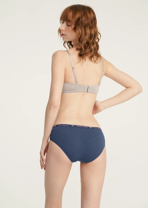 Rosé Heart．緊帶中腰三角內褲(蜜膚粉-大麥町)