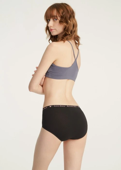 XXL Rosé Heart．高腰三角內褲(熱戀紅-Love緊帶)