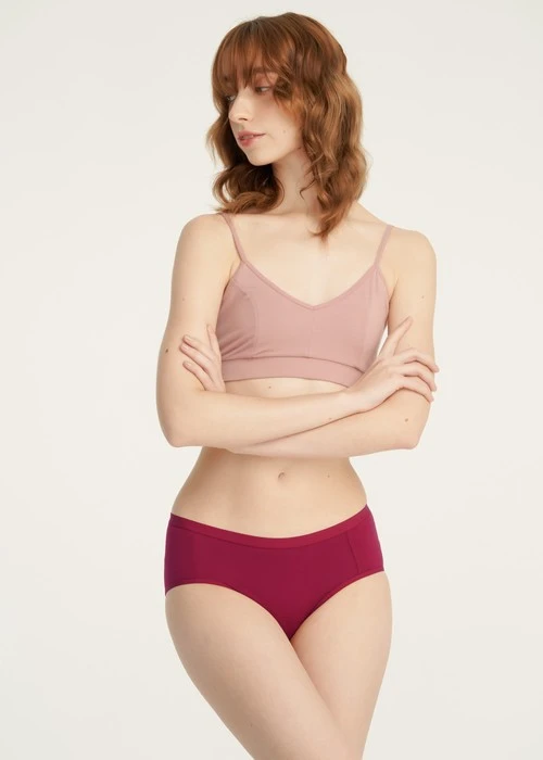 Rosé Heart．中腰三角內褲(藕紫-環繞愛心)