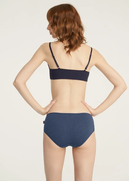 Rosé Heart．細邊中腰三角內褲(蜜膚粉-甜心)