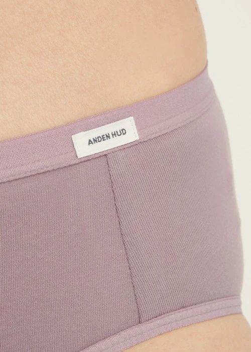 經典純色．中腰三角內褲(藕紫)