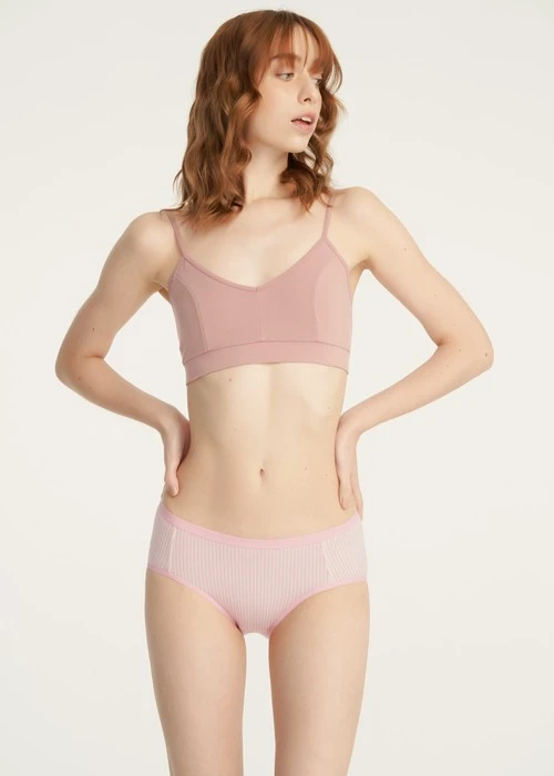 Rosé Heart．中腰三角內褲(藕紫-環繞愛心)