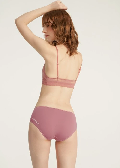 Rosé Heart．細邊中腰三角內褲(蜜膚粉-甜心)
