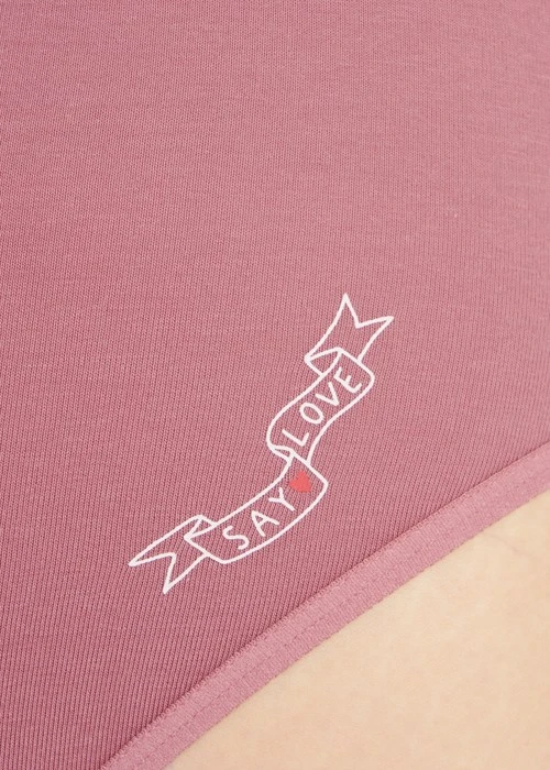 Rosé Heart．中腰三角內褲(藕紫-環繞愛心)