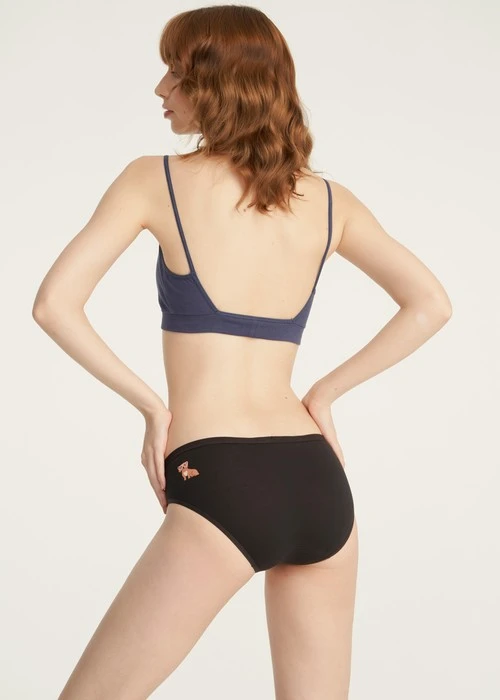 Rosé Heart．低腰三角內褲(深麻藍-呢喃)