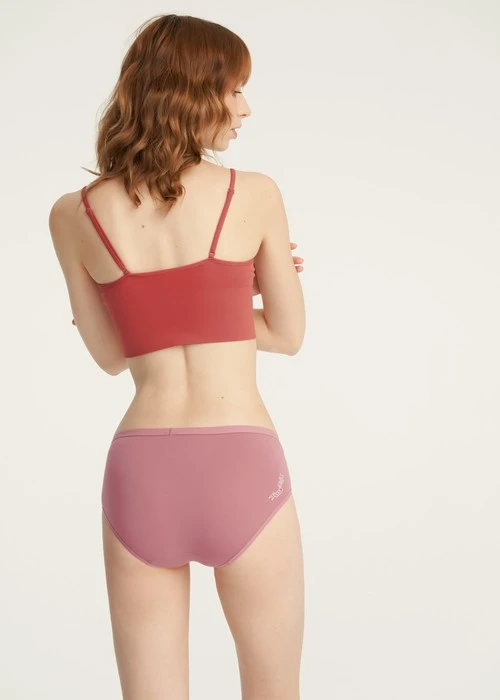 Rosé Heart．中腰三角內褲(藕紫-環繞愛心)