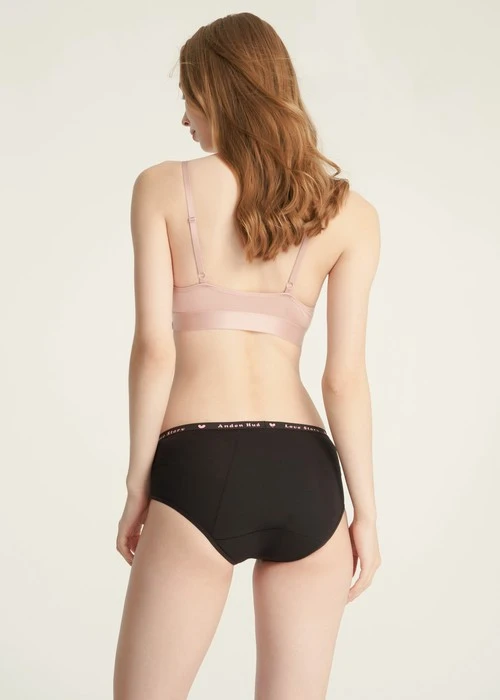 Sugar Crush．High Rise Cotton Period Brief Panty(Dark Hemp Blue)