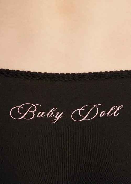 Lover's Whisper．花邊高腰三角內褲（黑-Baby）