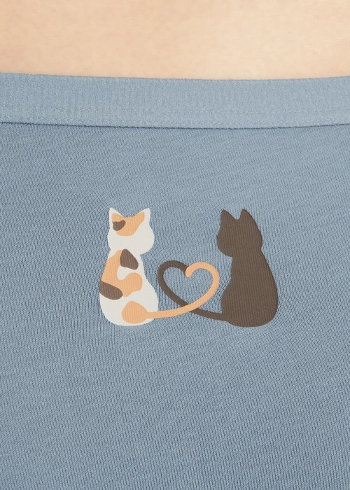 Lover's Whisper．緊帶高腰三角內褲(藕紫-刺繡禮物熊)