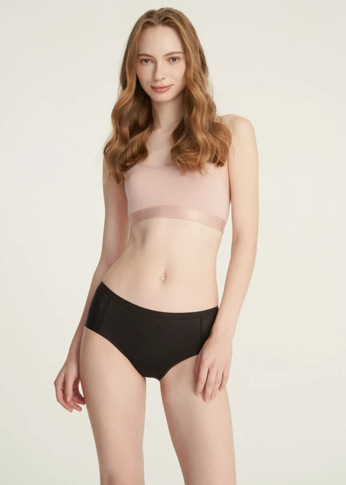 XXL Sugar Crush．高腰生理褲(黑-刺繡愛情骰子)